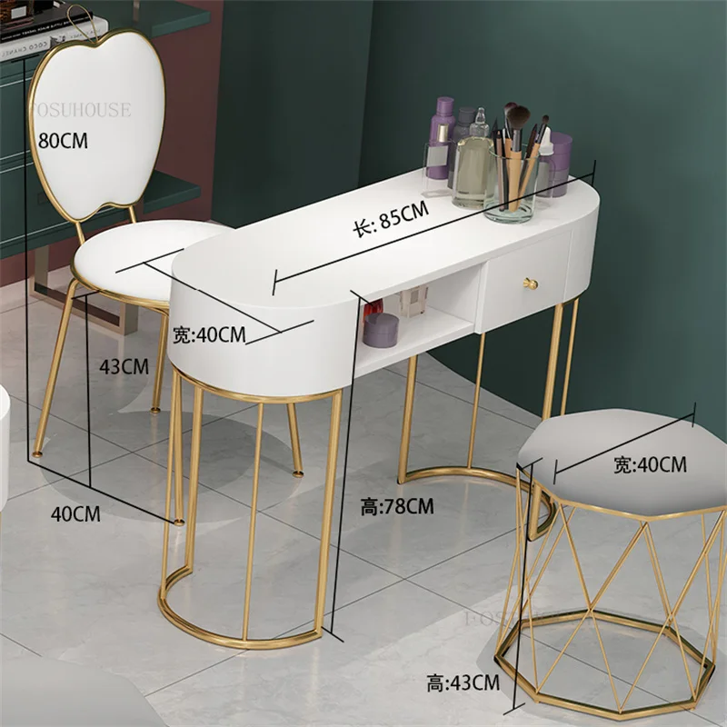 Tavoli per unghie nordici moderni e minimalisti tavoli per Manicure singoli  e doppi Set di sedie da tavolo per Manicure di design tavolo per unghie  professionale