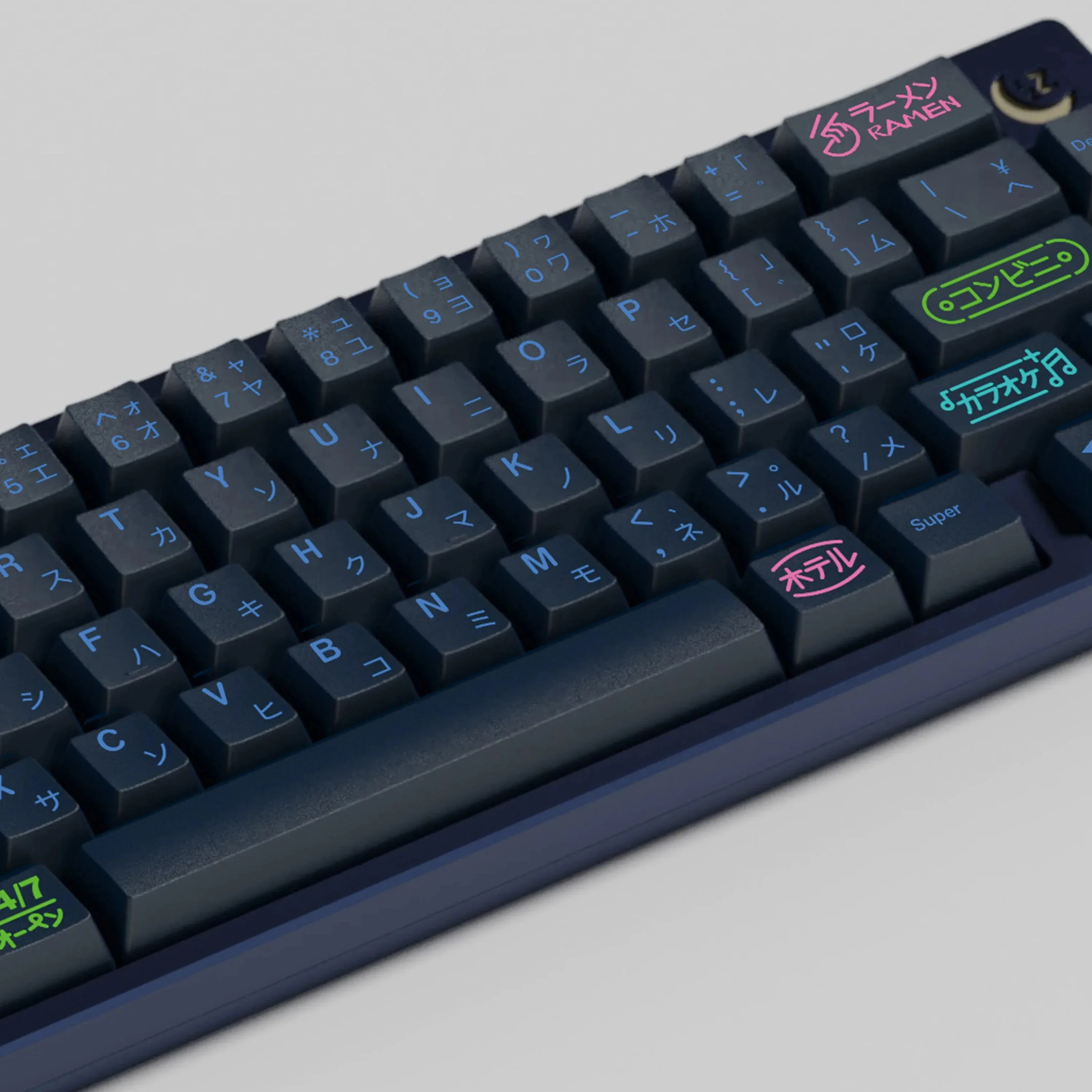 Teclas Nightlife Pbt Perfil Cereja Sublimação de Corante Interruptor mx Teclado Mecânico Duplo b Split Keybar Gmk 150 Chaves - Imagem 2
