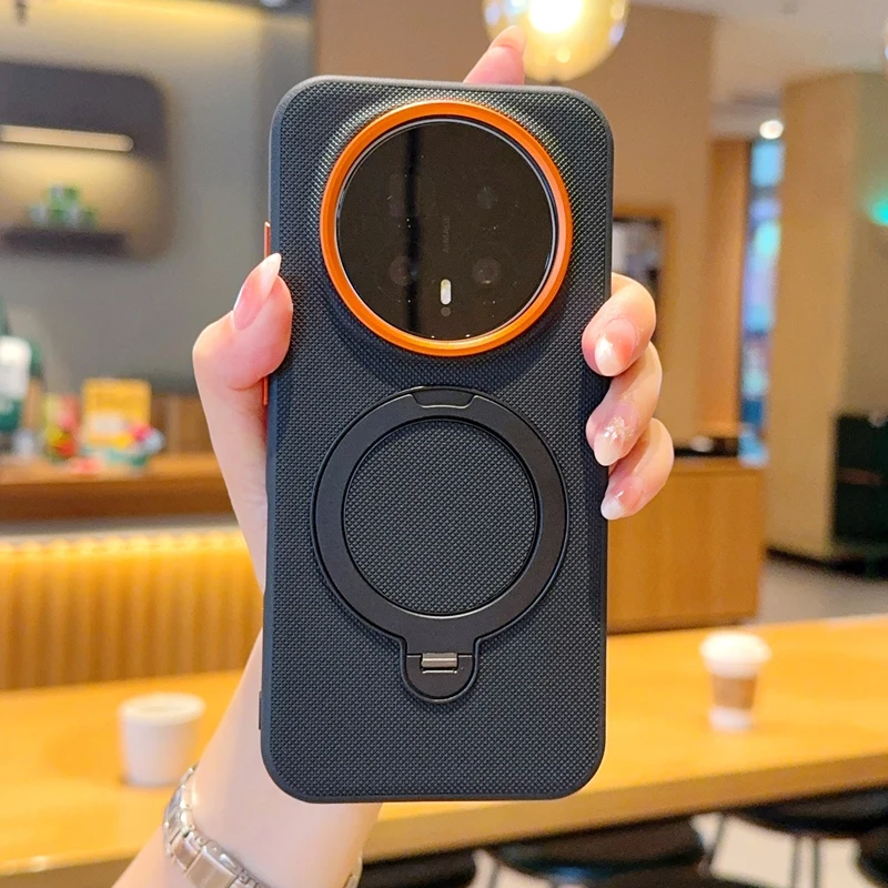 Enhanced Rotating Stand Case with Magnetic Shockproof and Anti-Fall Protection