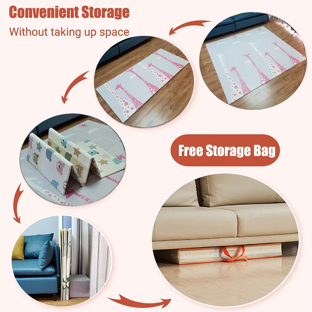 BEKOBABY Baby Play Mat Folding XPE Kids Carpet Home Outdoor Folding Waterproof Puzzle Game Mat Educational Baby Toys 200*180cm 6