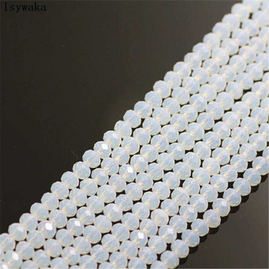 Ink Blue Faceted Crystal Glass Rondelle Beads for Jewelry Making - 170pcs, 2mm