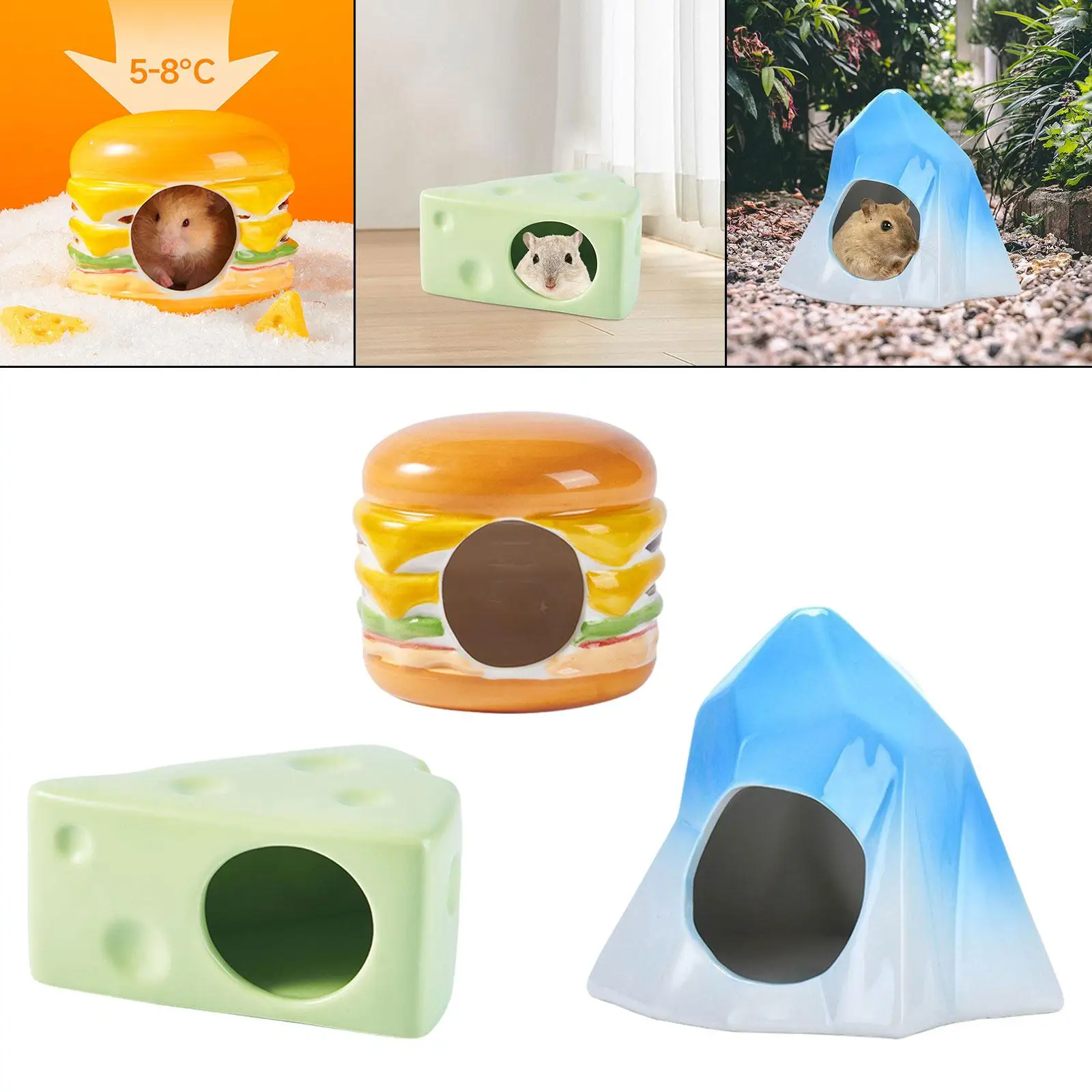 Ceramic Hamster House Creative Cage Accessory Cool Nest Hamster Hideout for Squirrels Small Chinchilla Gerbils Dwarf Hamster Ceramic Hamster House Creative Cage Accessory Cool Nest Hamster Hideout for Squirrels Small Chinchilla Gerbils Dwarf Hamster