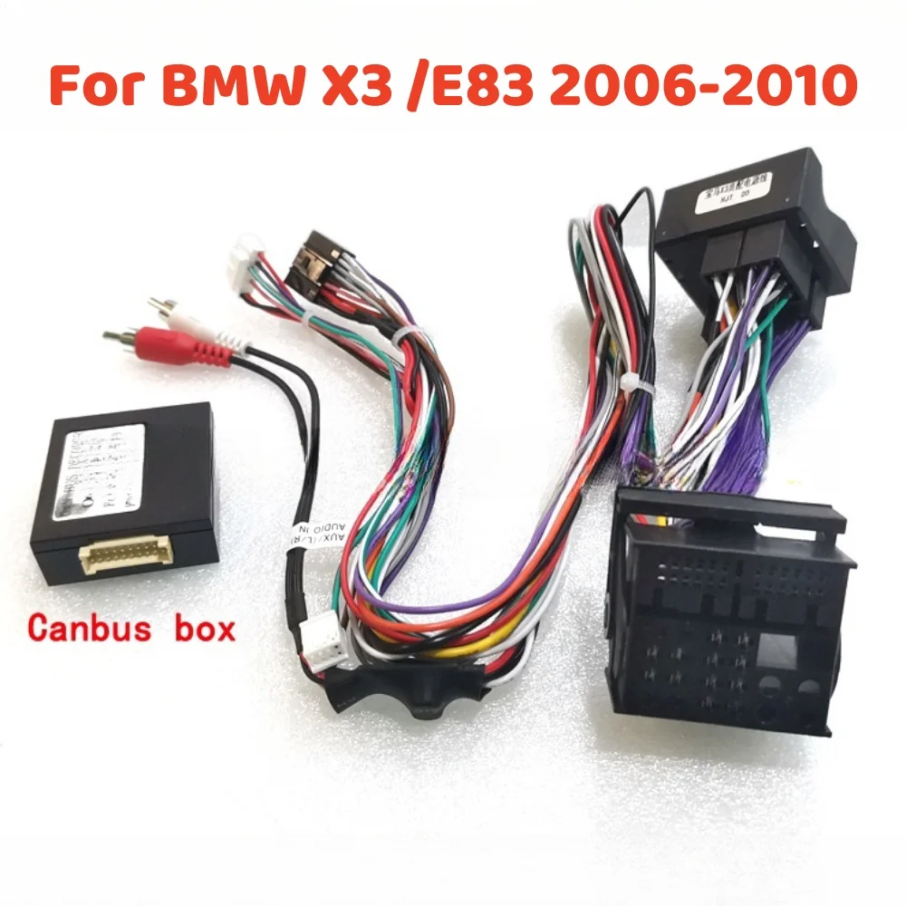 Faisceau Câble Voiture Adaptateur Faisceau Audio Akozon Avec Boîtier Canbus - Compatible BMW F30/F10/X5/E46/E39/E53 Câblage Autoradio Canbus