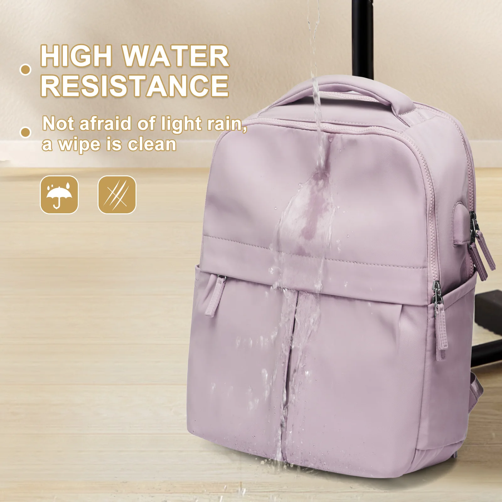 Women's Laptop Backpack, 5.6-inch Anti theft Laptop Casual Backpack, USB Charging, Work Travel, Girl University College Backpack