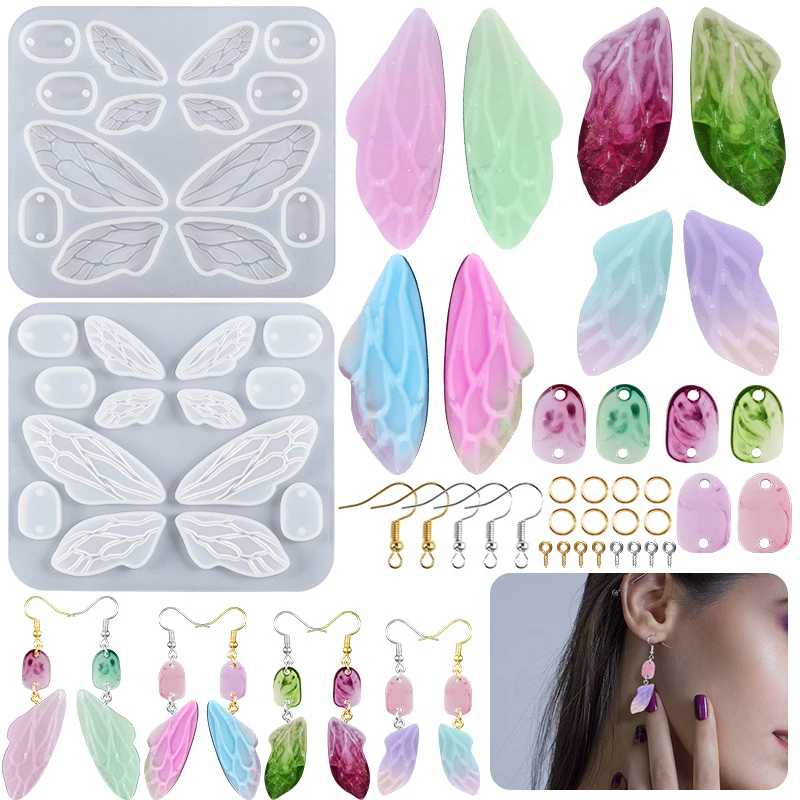 Molde De Silicona Para Llaveros Con Forma De Alas De Hada - Para Resina, Pendientes Y Manualidades DIY