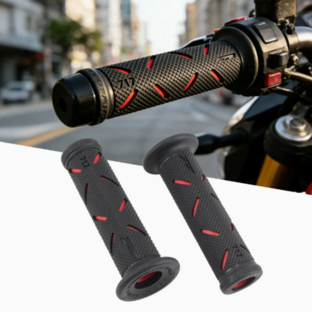 1pair 22mm Motorcycle Rubber Handlebar Grips Non-slip Motorbike Modification Parts Handles For Honda Suzuki Ducati Benelli