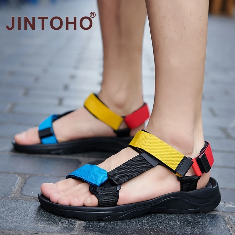 Men Sandals Simple Casual Summer Shoes Comfortable Sneakers Outdoor Beach Vacation Sandals 2021 New Male Casual Sandals shoes