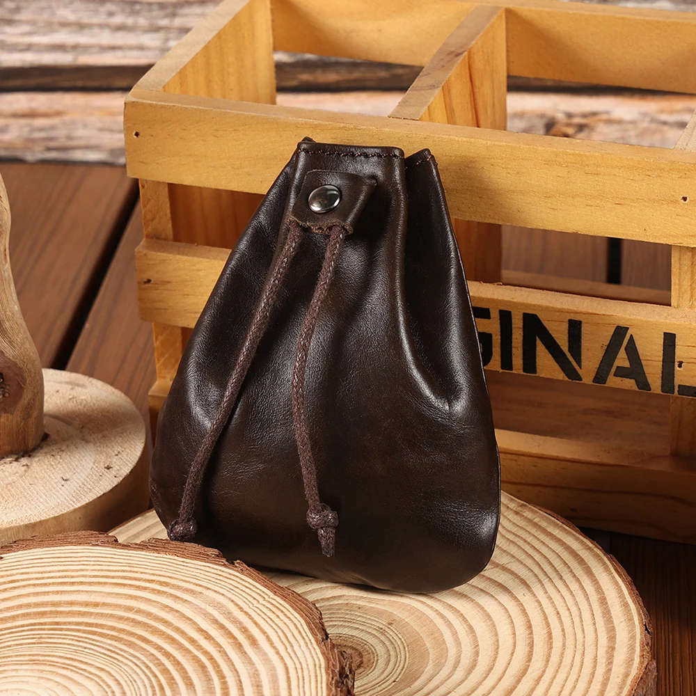 JOYIR Genuine Leather Men's Coin Purse Change Pouch Card Holder for Male Casual Mini Storage Bag Unisex Wallets coin purse coin wallet change bag card wallet