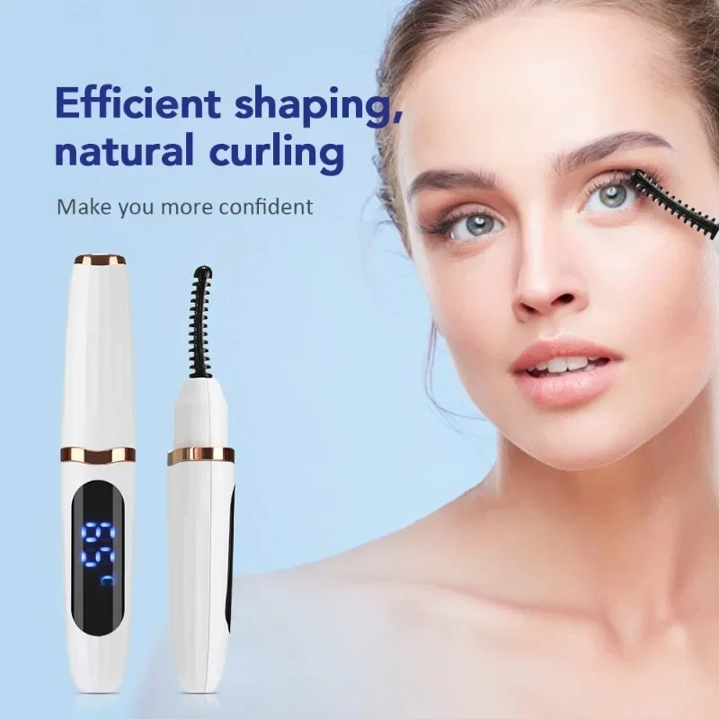 Eyelash Curler Heated Eyelash Curlers Electric Eyelash Curling Device Rechargeable Fast Heat up Natural Curler Long Lasting Makeup Tool