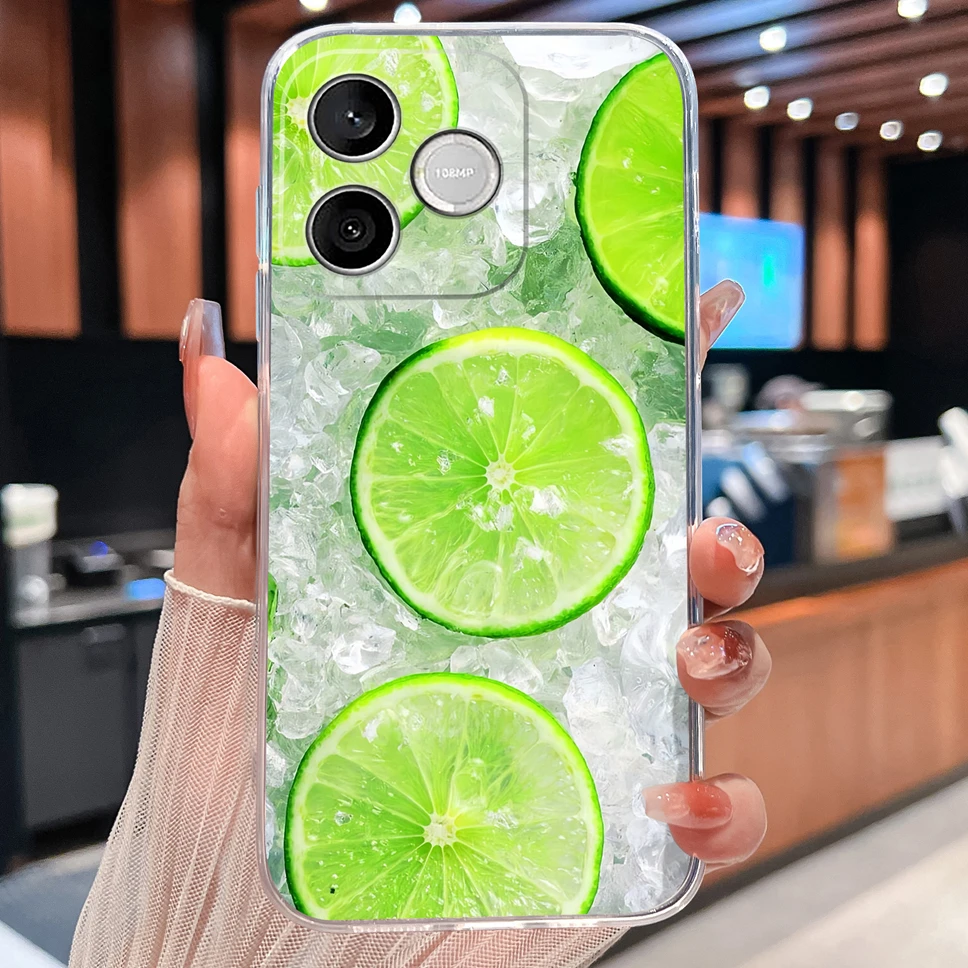 Refreshing Lemon Transparent Shockproof Soft TPU Silicone Phone Case