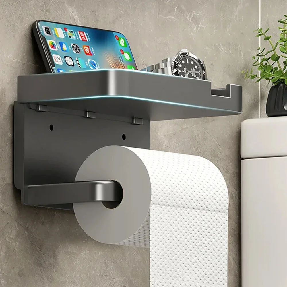 Kitchen Toilet Paper Holders Wall-Mounted Tissue Rack Bathroom Accessories