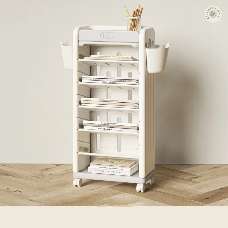 מדף ספרים לילדים עומד על הרצפה מדף אחסון נייד לילדים רהיטי קיר פינת מדף ספרים לחדר שינה וללימודים