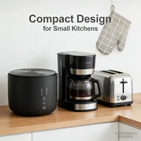 Cuisinière à riz Olayks Mini, japonaise, simple, saine, intérieur 2L, pour la maison, la cuisine, le dortoir, 1 à 4 personnes, cuiseur à riz portable, minuterie 8H 6