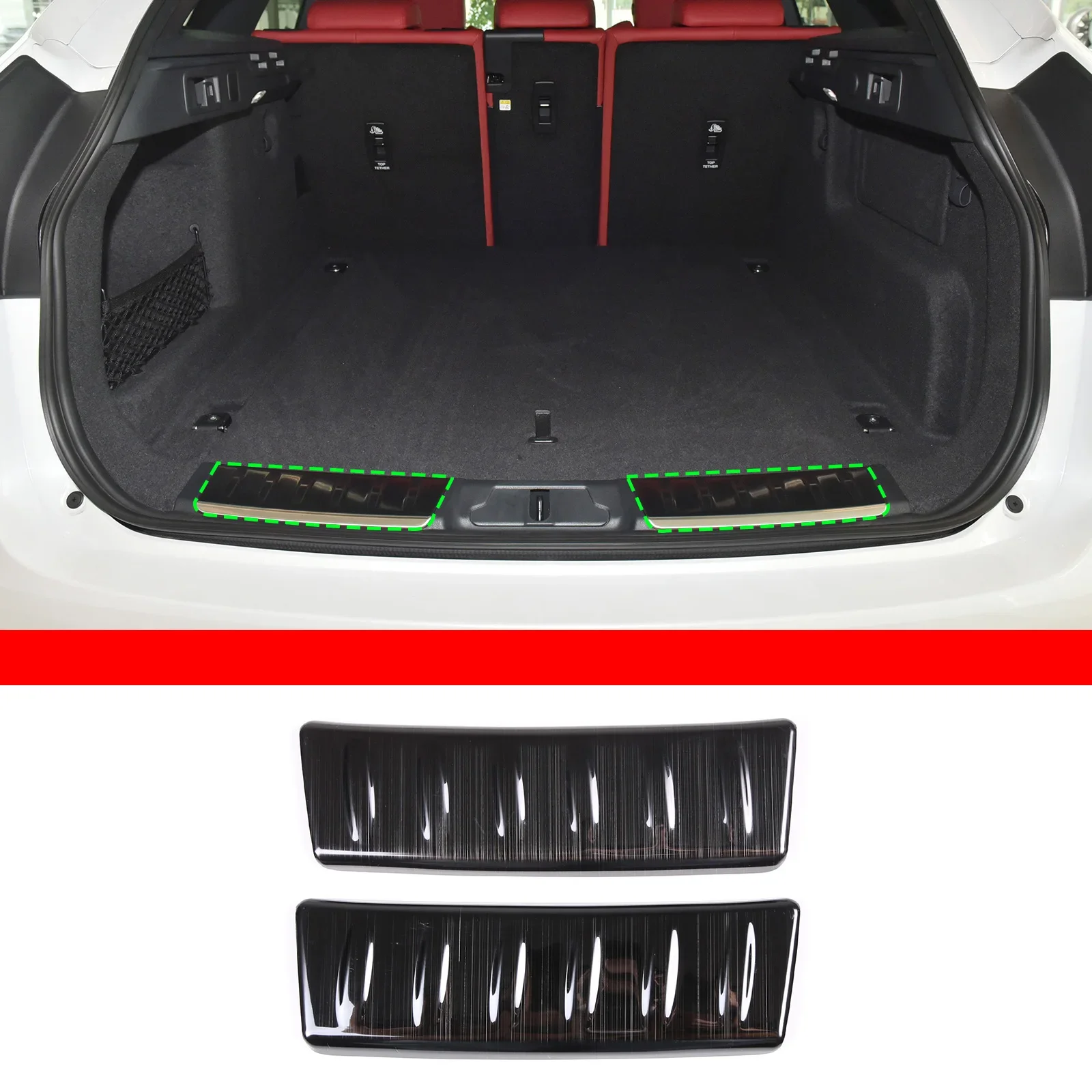 

Для Jaguar F-PACE 2016 2017 2018 2019 2020 2021 Автомобильная накладка на бампер задний порог автомобиля защитная крышка автомобильные аксессуары