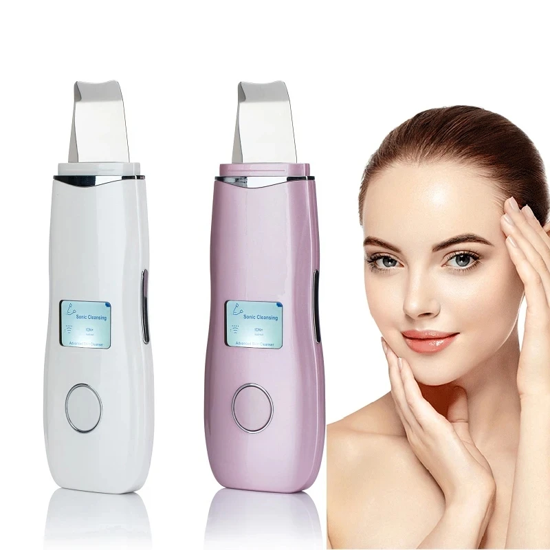 Electric Facial Dead Skin Sonic Cleaning Portable Ion Ultrasound Facial Spatula Face Peeling Cleaner Ultrasonic Skin Scrubber