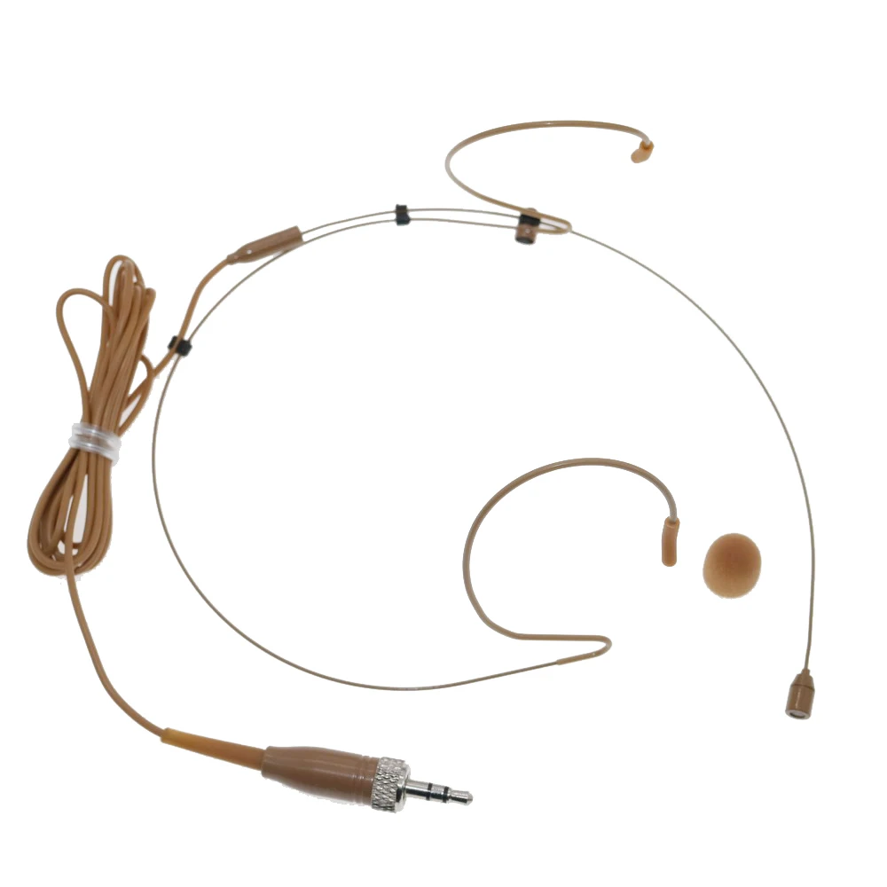 Sl Colore Marrone Doppio Gancio Per L'Orecchio Auricolare Microfono Per Sennheiser Ew Sk100 G2 G3 G4 G5 Beltpack Trasmettitore Wireless Copricapo