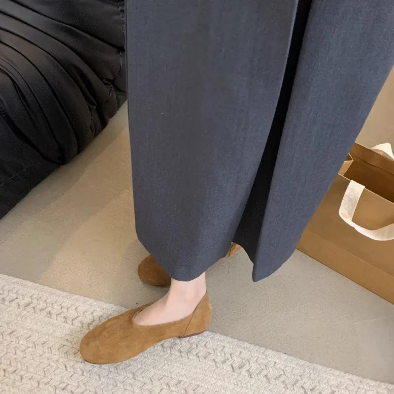 2025 neue frauen Mokassins Herbst Weiche Frau Einfarbig Faulenzer Einfache Kausalen Damen Ballett Flache Schuhe Nicht-slip flache Schuhe – Detail 8