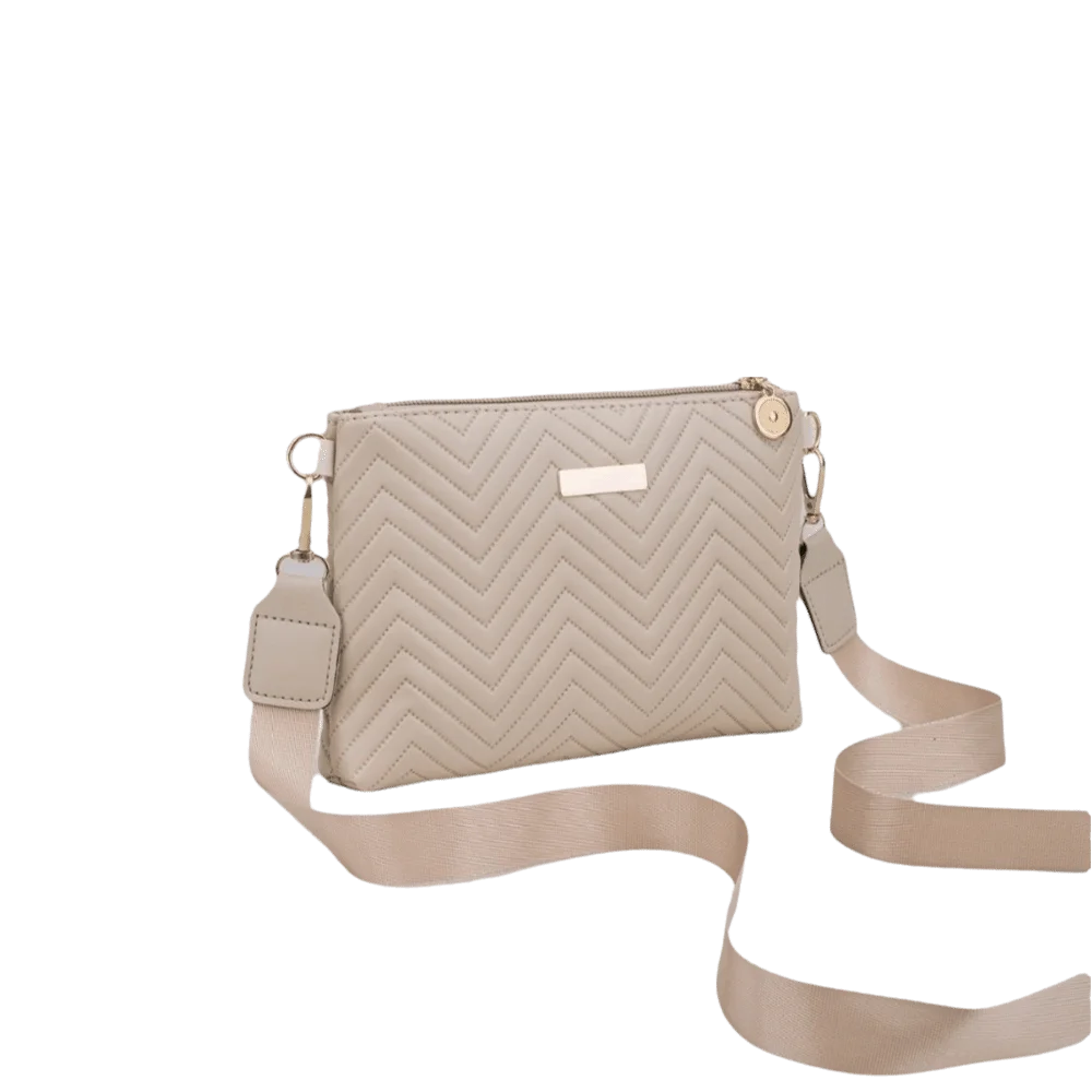 Elegante gesteppte Umhängetasche mit Wellenmuster, einfarbig, kleine Schultertasche, leichte PU-Handtasche für den Alltag, für Damen – Detail 4