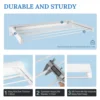 ABS Material Retractable Clothes Drying Rack For Indoors or Outdoors, Wall-Mounted Clothing Dryer Hanger 2