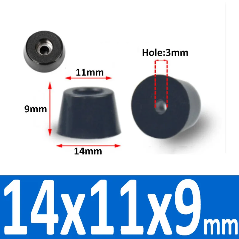 Black Synthetic Rubber Non-Slip Table Foot Pads with Gasket for Furniture and Speakers (4/8/10/20 Pcs)