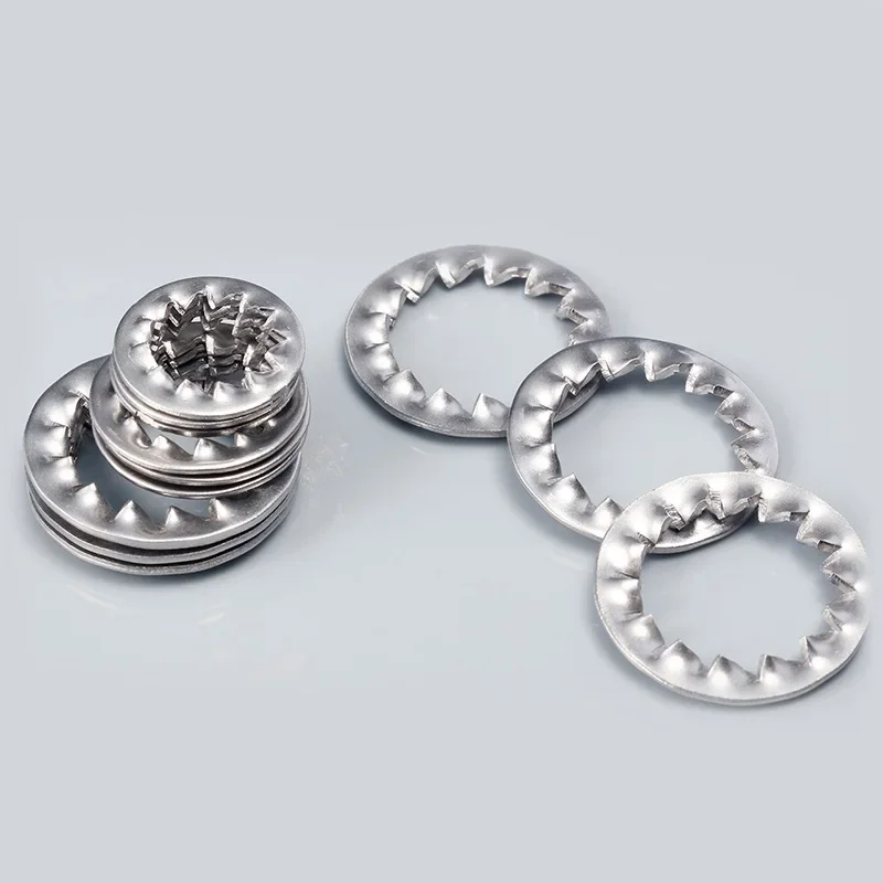 304 Stainless Steel Internal Serrated Metal Washer Locking Washer M3M4M5M6M8M12M114M16M18M18M20M24