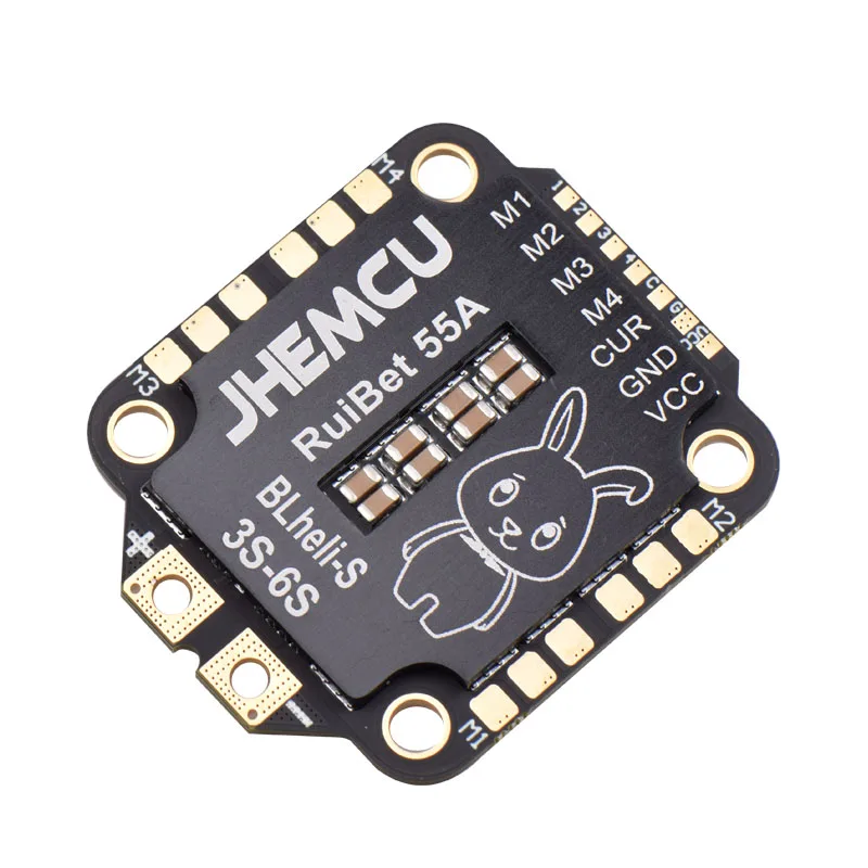 JHEMCU RuiBet 45A/55A ESC Bluejay Dshot600 4in1 ESC sans brosse 3-6S 30.5X30.5 M4 pour Drone de contrôleur de vol Freestyle RC FPV – Image 5