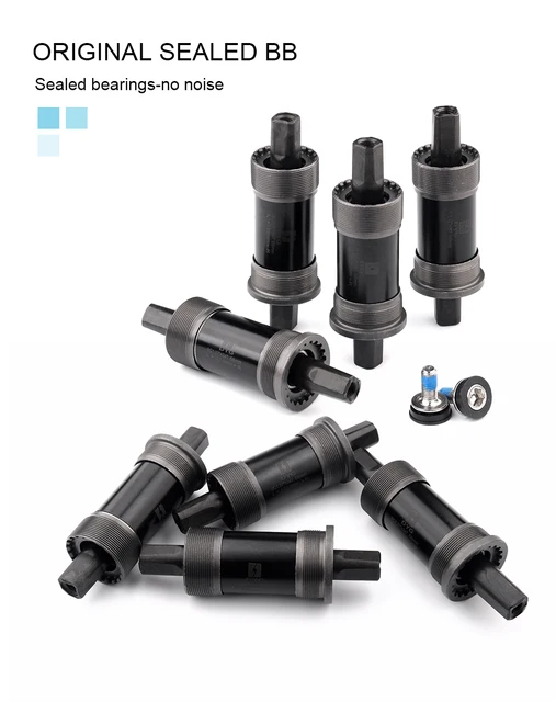 Bike Bottom Bracket Bearing 68mm Sealed Bottom Bracket Square Tapered For Mountain Bikes & Road Bikes With Screws Square Tapered Bracket