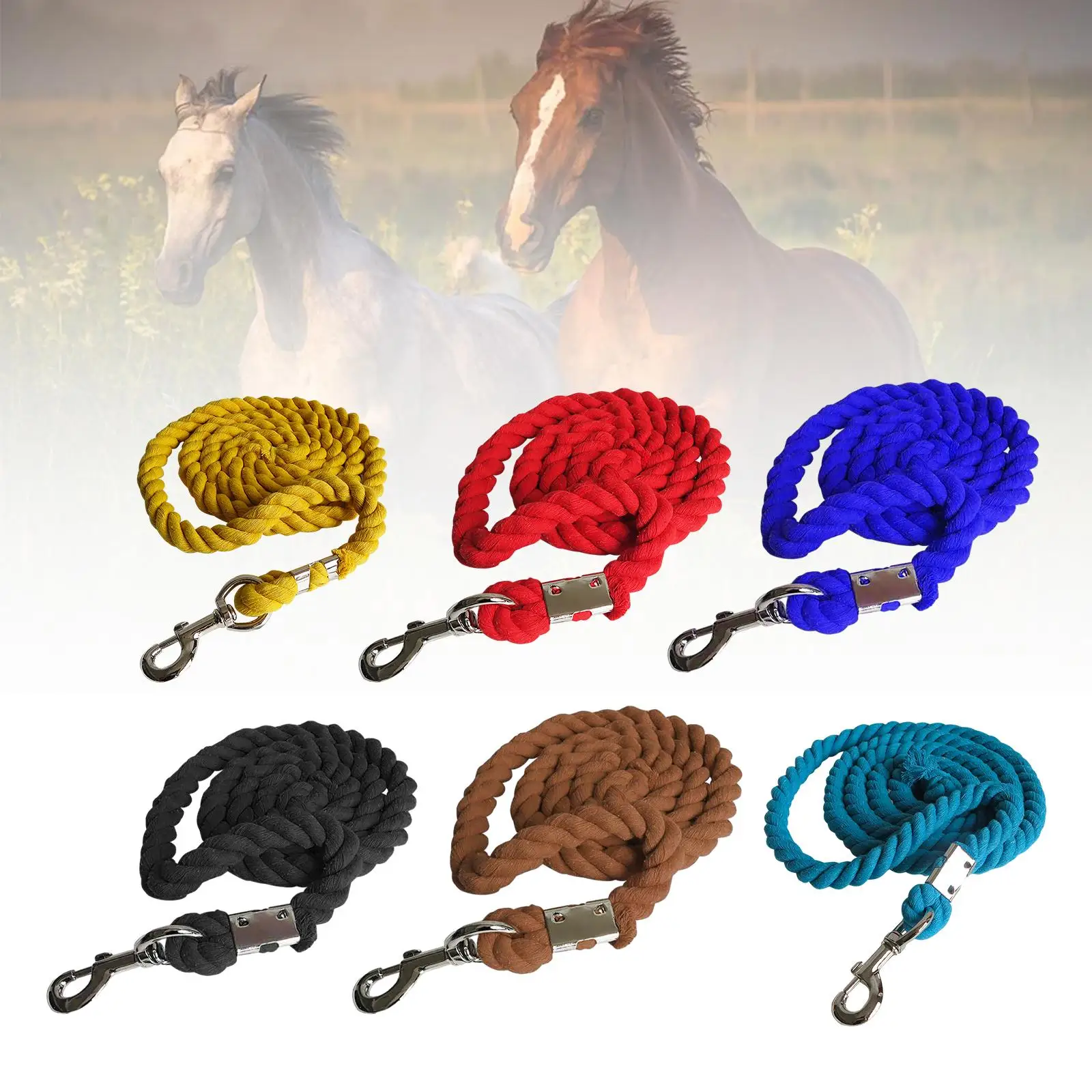 Webbing Horse Lead Rope Bolt Snap Accessory Professional Horse Leading Rope