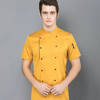 New Kitchen Coat For Woman Men Chef Work Clothes Grill Restaurant Bar Shop Cafe Cooking Jacket Beauty Nails Studios Uniform