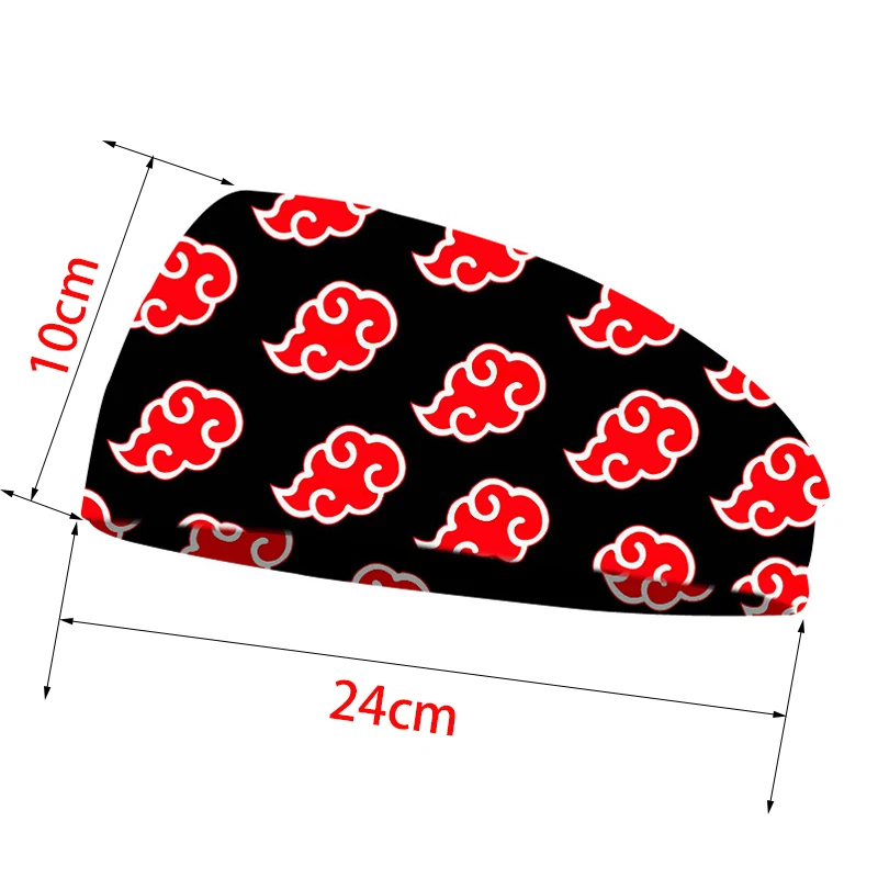 2022 Creative Anime Headbands Sharingan Konoha Red Cloud Headband Women Men Sport Outdoor Soft ElasticTurban Bandage Bandanas halloween outfits