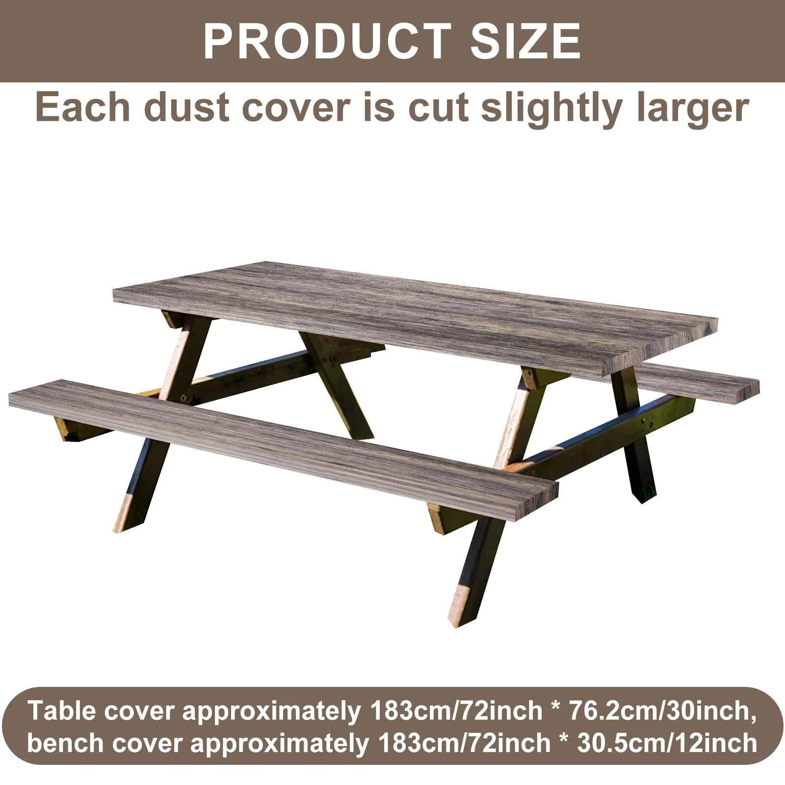Waterproof Polyester Picnic Table Cover Set