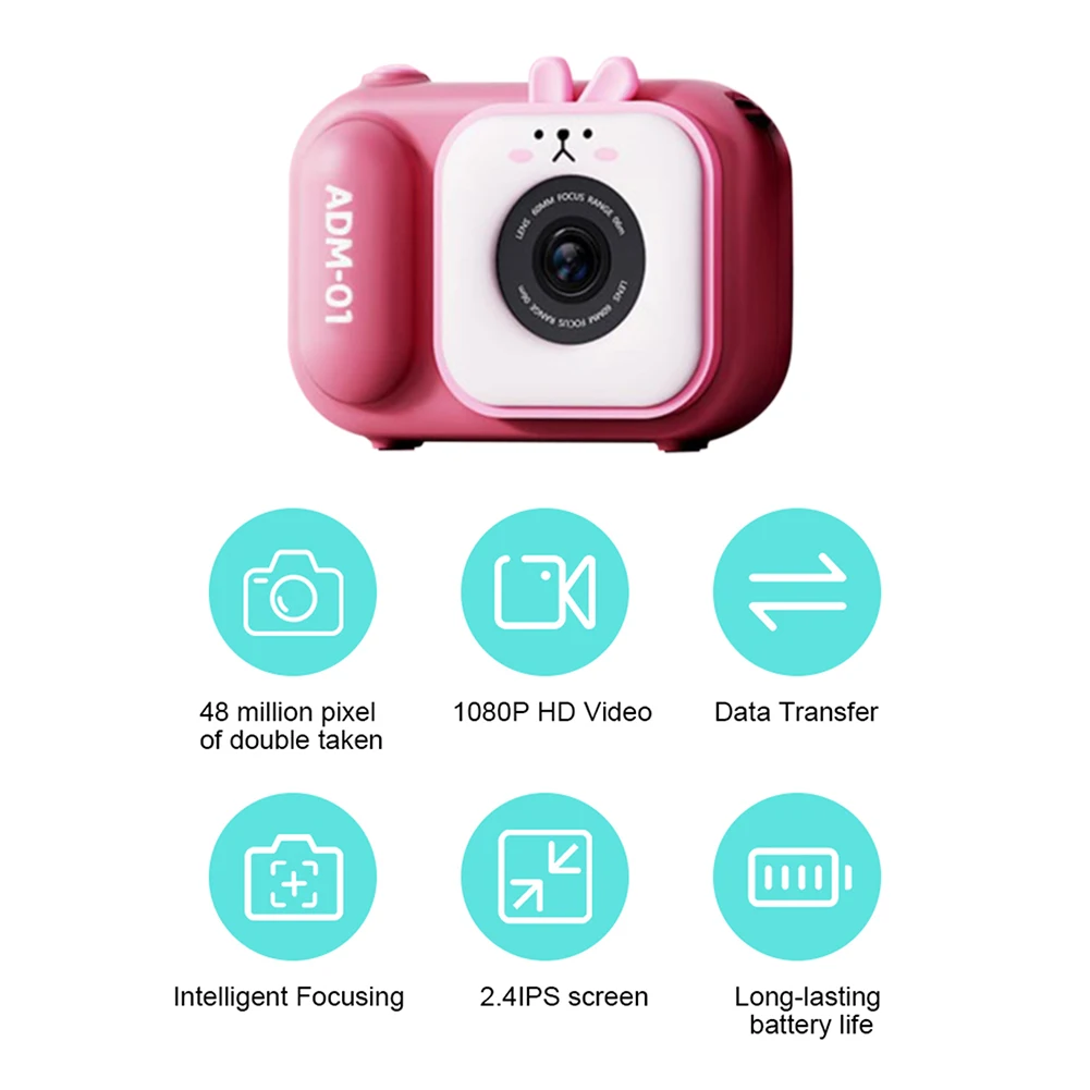 S11 Children's Camera 2.4-Inch Display 4800W High Definition Dual Camera Mini Cartoon Cute Children's Digital Camera