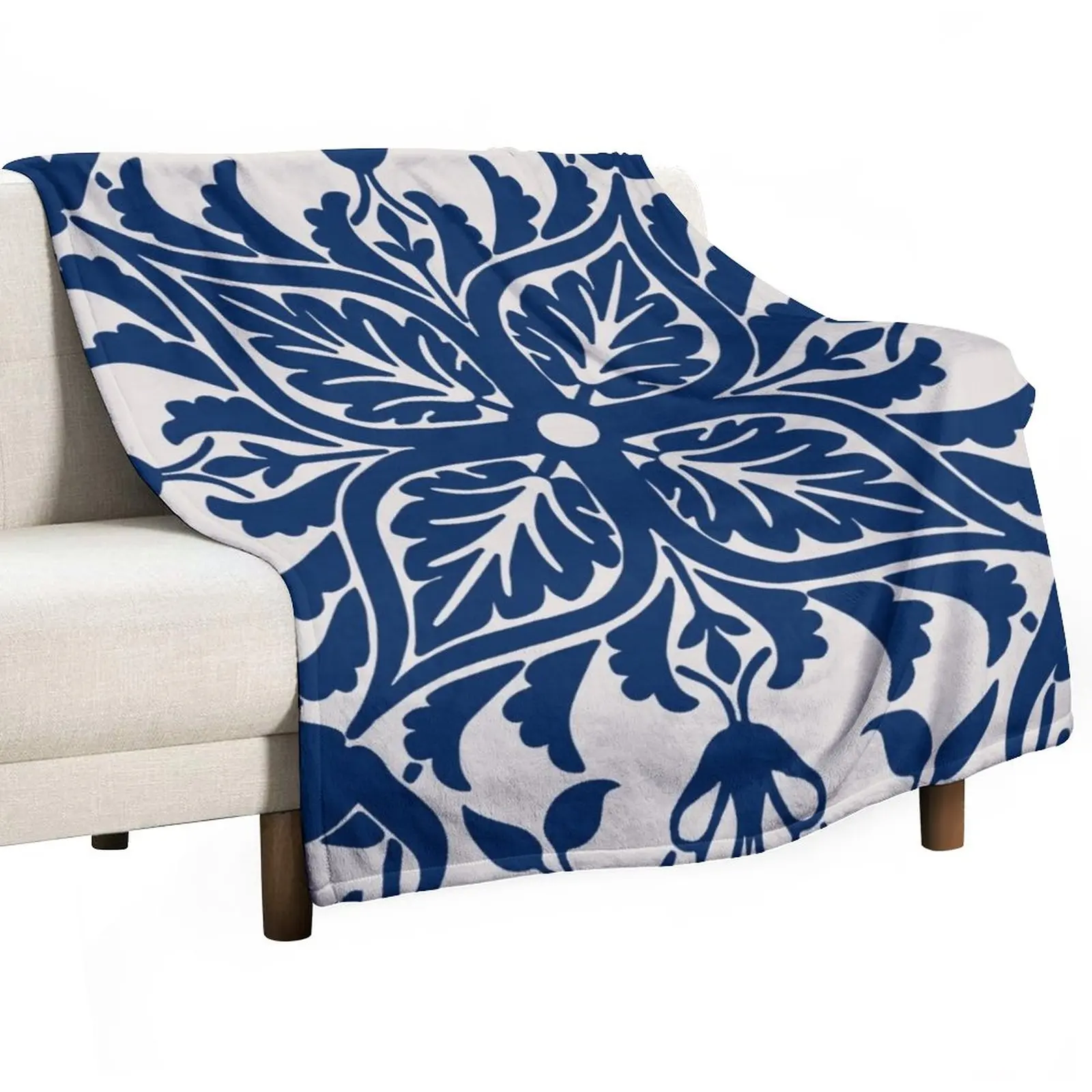 

New William Morris Vintage Blue Floral Pattern Throw Blanket Cute Blanket Plaid Sofa Quilt manga