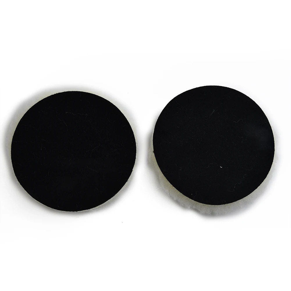 

2pcs 5/6/7inch Car Wool Buffing Polishing Pads Buffing Waxing Sponge Wool Wheel Polishing Pad For Car Polisher Drill Adapter