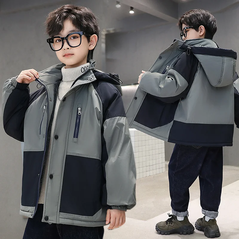 Children Winter Hood Outerwear Coats Clothes for Boy Warm Parka Jacket Korean Fashion Kids High Quality Teen Warm Thicken Outfit children jackets