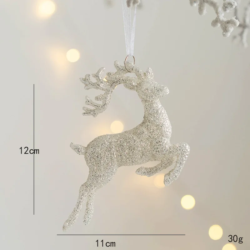 thumbnail image 1 of Plastic Crystal Deer Christmas Forest Elk White Flash Gold Dessert Table Decor Merry Christmas Decor For Home Kids Naviidad Gift, 1 of 5