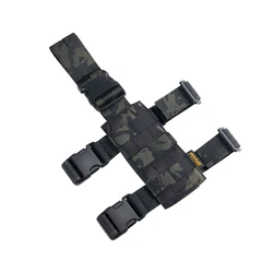 Enhanced Tactical Drop Leg Thigh Holster with Adjustable Straps for Hunting and Paintball Activities (Multicam Black)