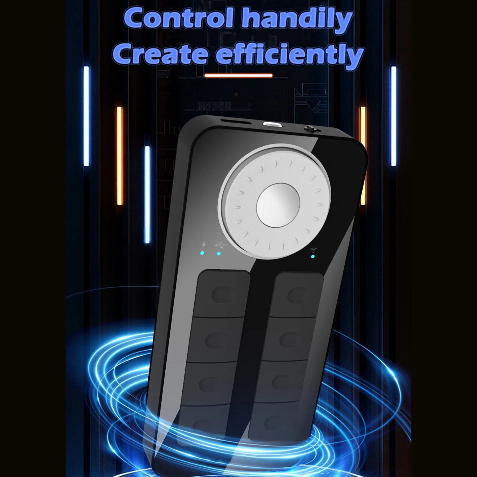 BOSTO Samrtkey for Graphics Tablet Digital Pad 8 Quick Keys and Multifunctional Dial Support 2.4G/ USB-C for Win 7 for MacOS PC