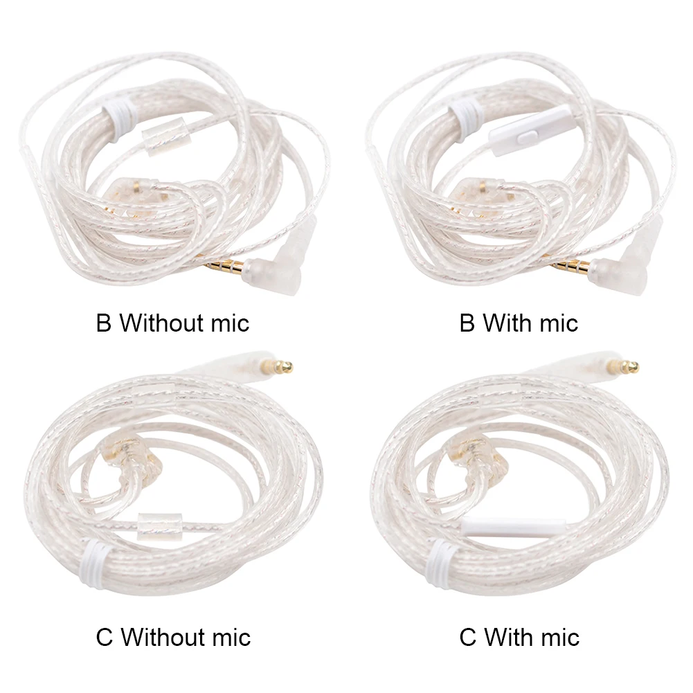 KZ Earphone Cable Silver plated Upgrade Cable Standard Gold-plated Headset Wire 2PIN With Mic For KZ ZAX EDXPRO EDC ZNA ZSNPROX