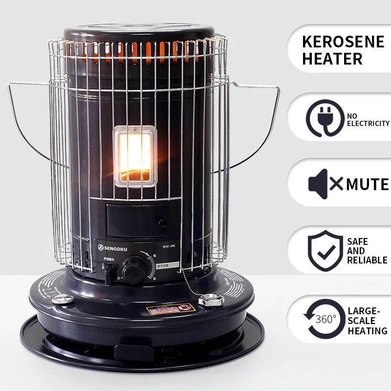 Kerosene Heater Air Heating Machine Household Petroleum Heizung Outdoor Heater SHC-23K Automatic Flameout Safety Device 2