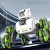 2.4G Remote Control Stunt Dog Toy Rc Stunt 8 Wheeled Climbing Dog with Lights Sound Mist Spray Rc Drift Dog Car Toys for Boys 2