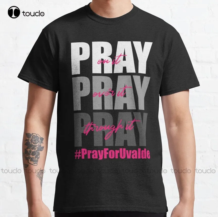 Texas Strong Pray For Texas Classic T-Shirt Mens Black Tshirt Manica Corta Magliette Divertenti Xs-5Xl Unisex Streetwear Gd Hip Hop
