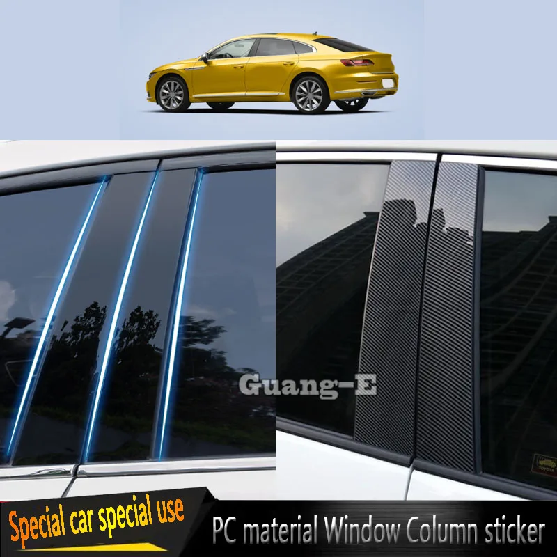 

Для VW Volkswagen VW CC 2019 2020 2021 2022 2023 автомобильный Поликарбонат материал столб покрытие двери отделка окна молдинги наклейки детали 2 шт.