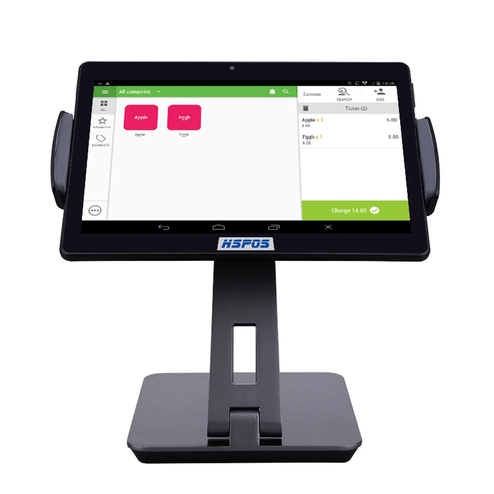 안드로이드 태블릿 POS 금전 등록기, 터치 POS 단말기 주문 및 금전 등록기, 케이터링 소매용 올인원, 10 인치