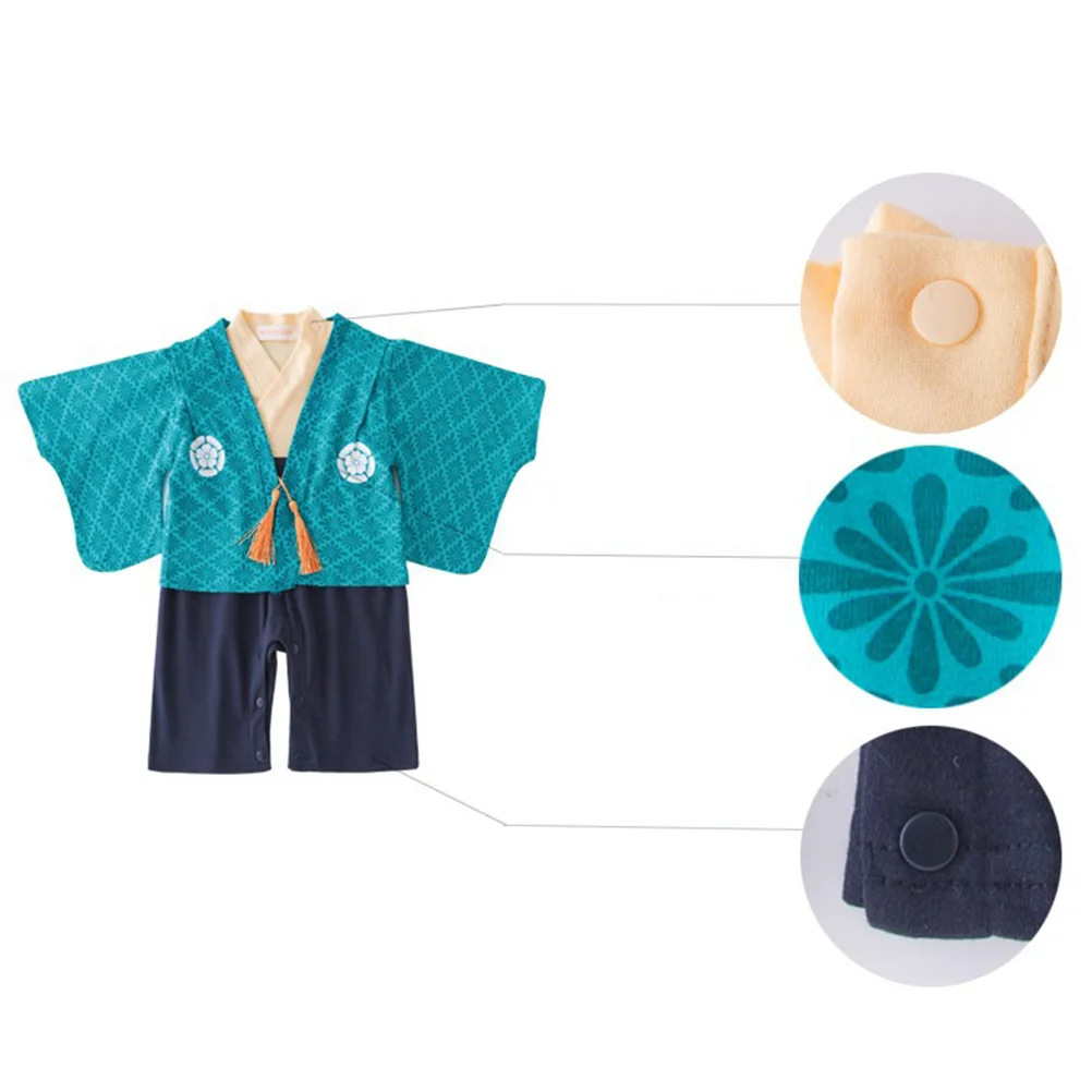 

Японское кимоно, Детский комбинезон с длинным рукавом, детский наряд, комбинезон, костюм, одежда для малышей, подходит для мальчиков от 3 до