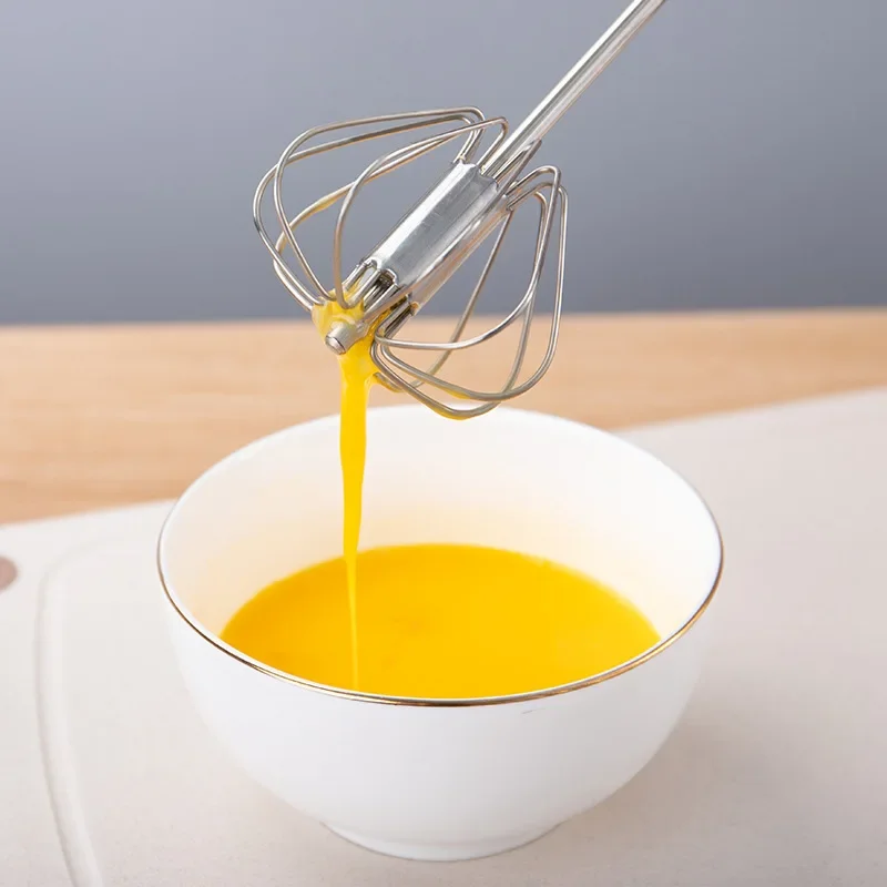 Stainless Steel Half Automatic Egg Beater Manual Handheld Cream Whisk Egg Stirrer Kitchen Tool For Home Use On China Mainland