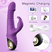 2022 Kaninchen Stoßen Vibrator Automatische Teleskop G-punkt Klitoris Stimulator Weibliche Masturbation Sex Spielzeug Für Frauen Erwachsene 3