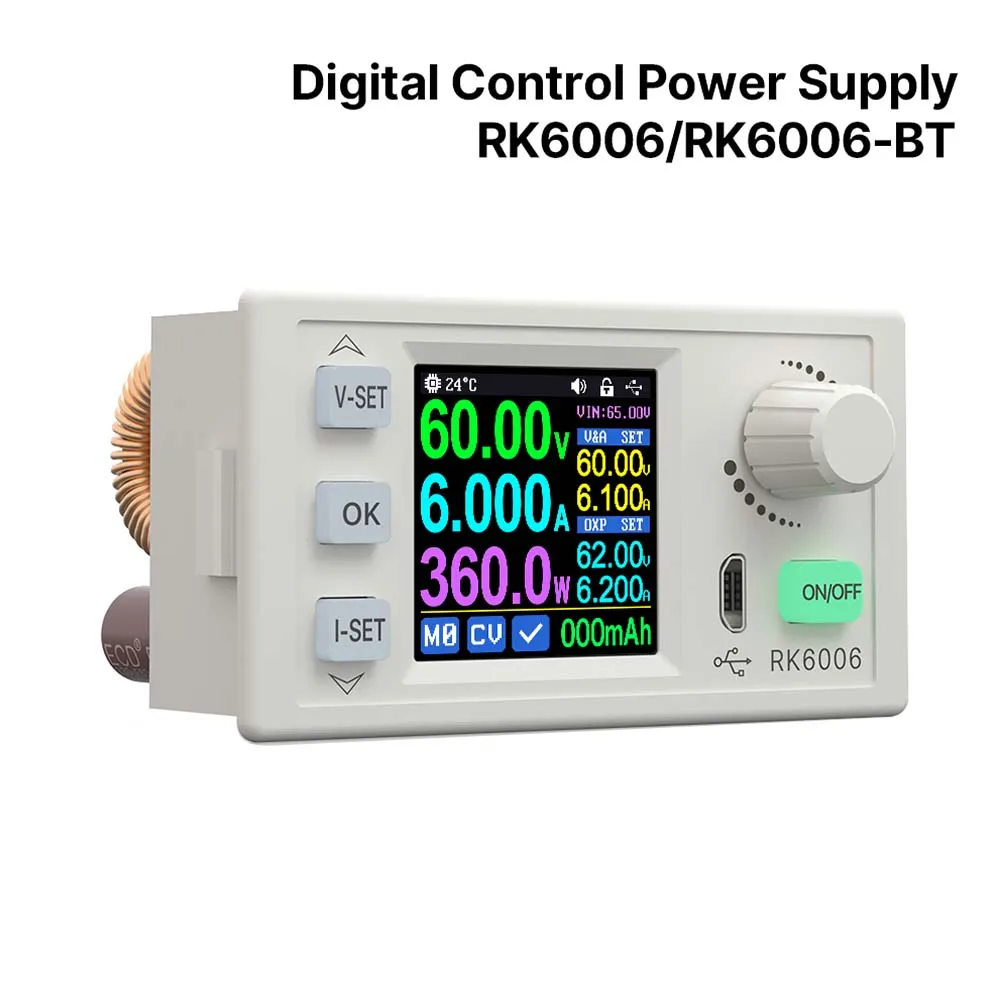 

60V 6A RD 4 Digit Control Communication Power Supply RK6006 RK6006-BT Adjustable DC to DC Step Down Voltage Bench Buck Converter