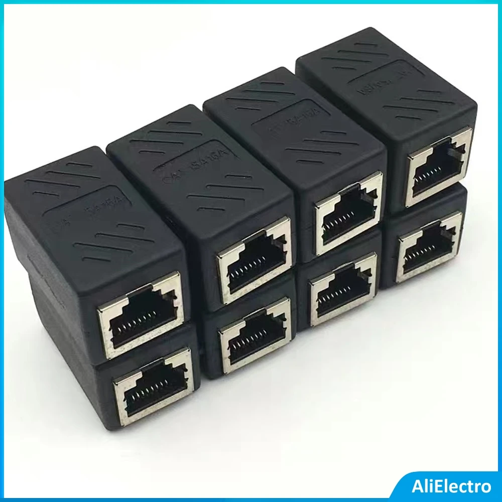 

10pcs RJ45 Female To Female Network Ethernet LAN Splitter Connector Transfer Head RJ45 CAT7 5 5E 6 6a Extender Network Cable