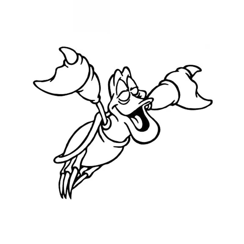 

Little Mermaid Fashion Car Sticker Motorcycle Sticker Decorative Personality Waterproof PVC Car Decal Black/White, 16cm*14cm